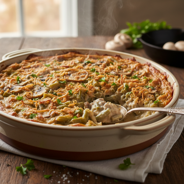Decadent Creamy Green Bean Bake recipe
