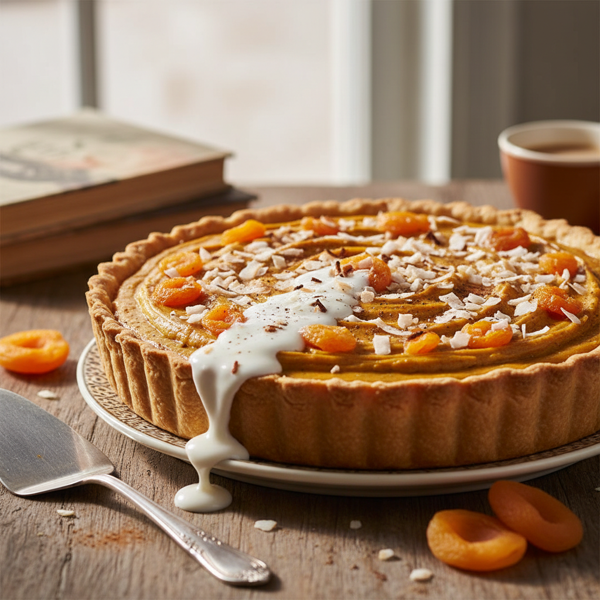Decadent Creamy Pumpkin Pie with Coconut and Apricot recipe