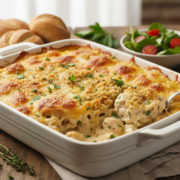 Decadent Creamy Swiss Chicken Bake recipe