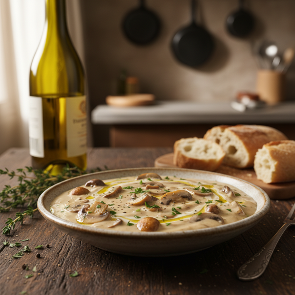 Decadent Creamy White Wine Mushroom Sauce recipe