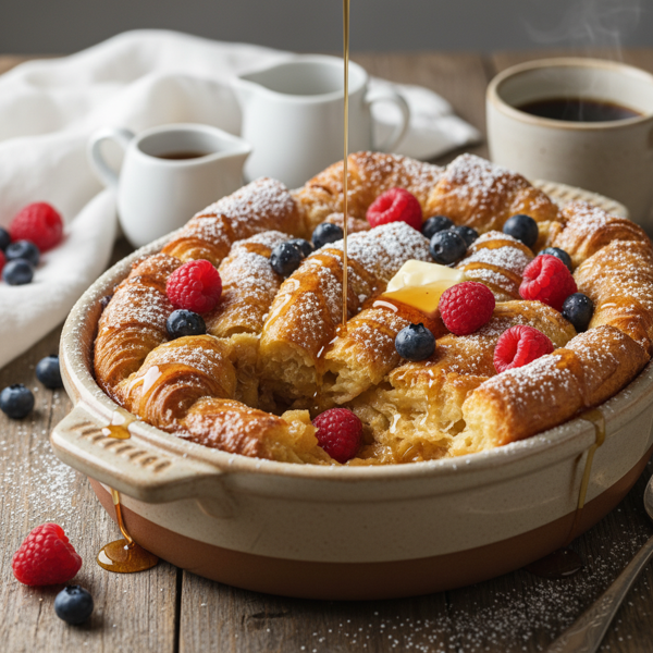 Decadent Croissant French Toast Bake recipe