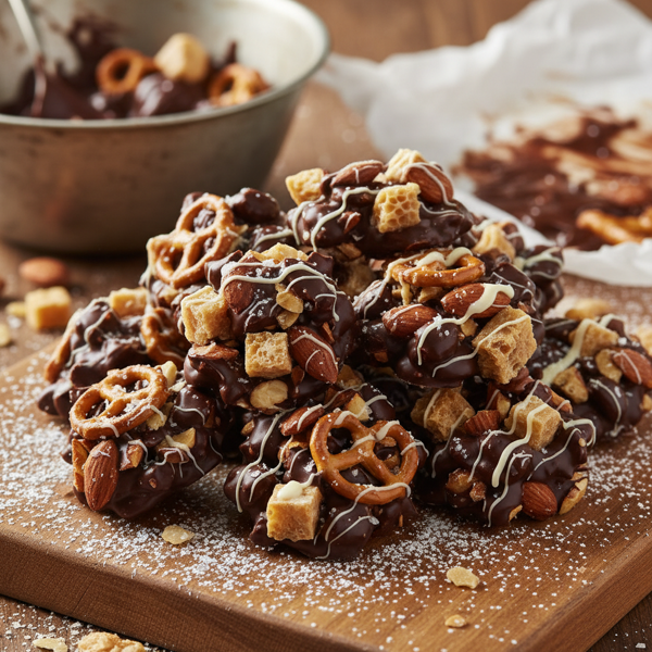 Decadent Crunchy Candy Clusters recipe