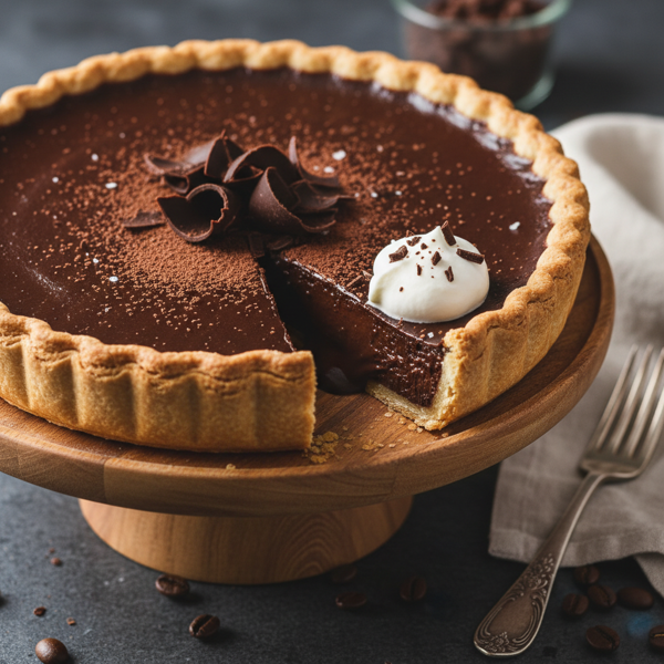 Decadent Dark Chocolate Custard Pie recipe