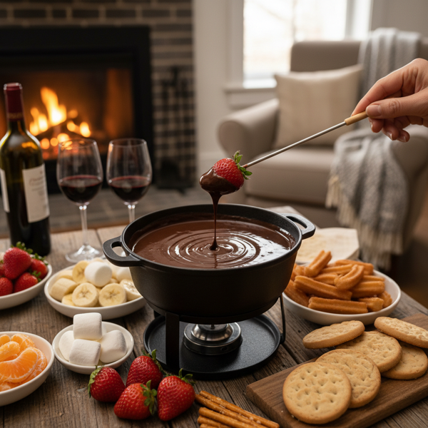 Decadent Dark Chocolate Fondue Experience recipe