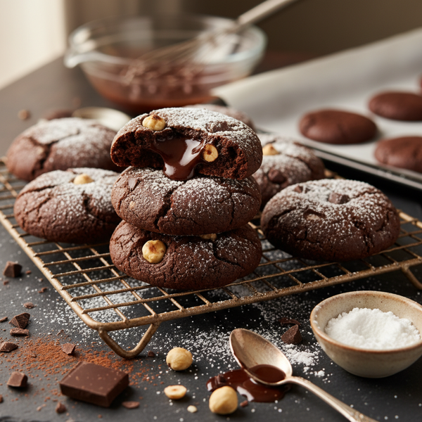 Decadent Dark Chocolate Fudge Delight Cookies recipe