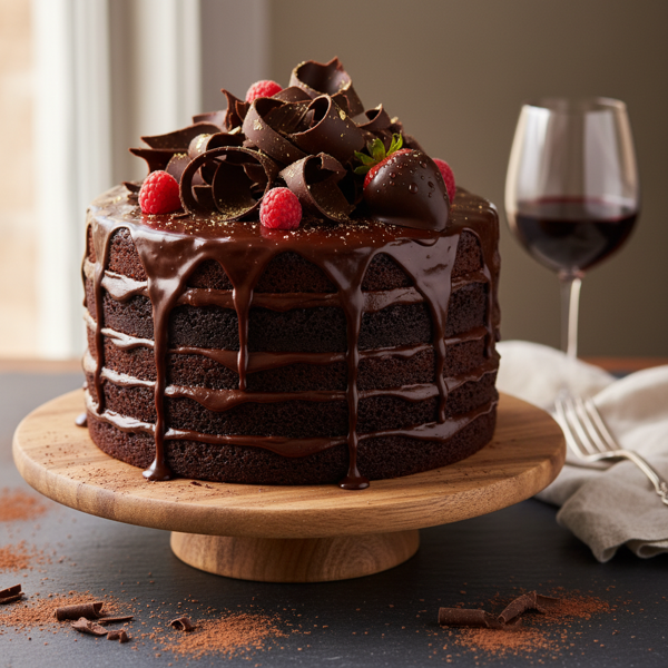 Decadent Dark Chocolate Layer Cake recipe
