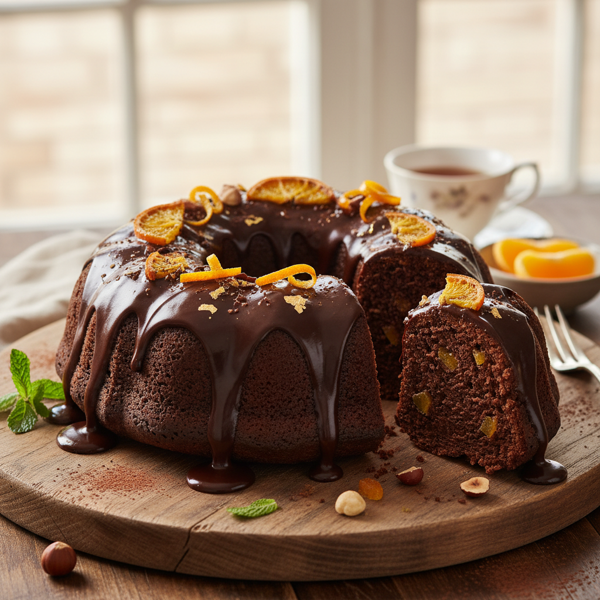 Decadent Dark Chocolate Orange Bundt Cake recipe
