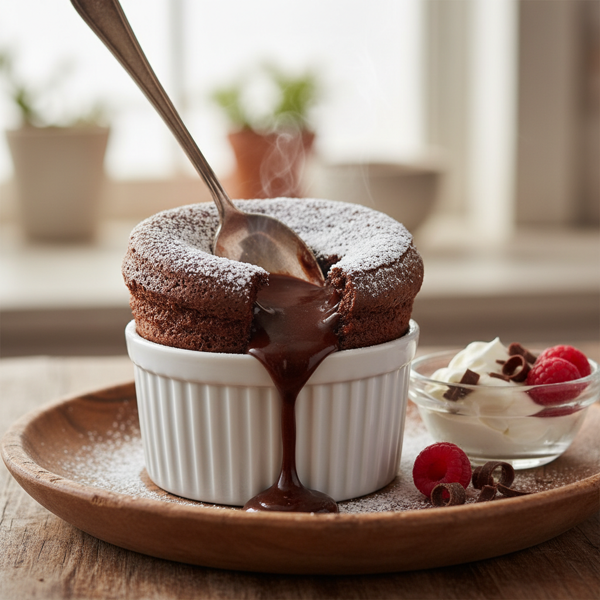 Decadent Dark Chocolate Soufflé Delight recipe