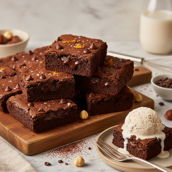 Decadent Dark Chocolate Vegan Brownies recipe