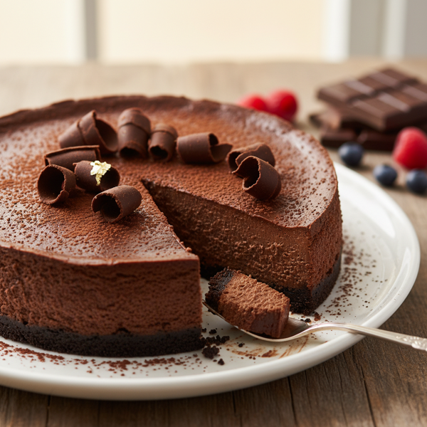 Decadent Dark Chocolate Velvet Cheesecake recipe