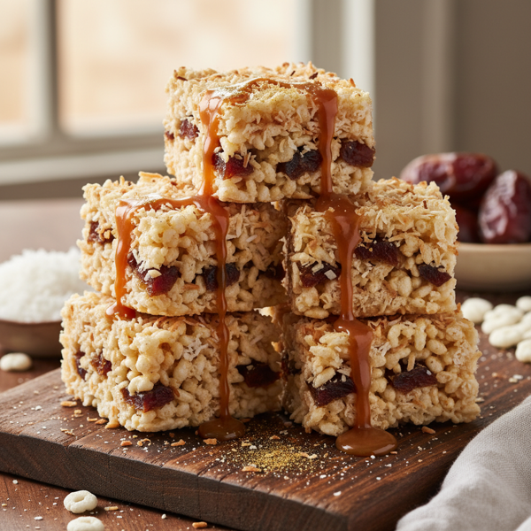 Decadent Date & Coconut Rice Krispies Treats recipe