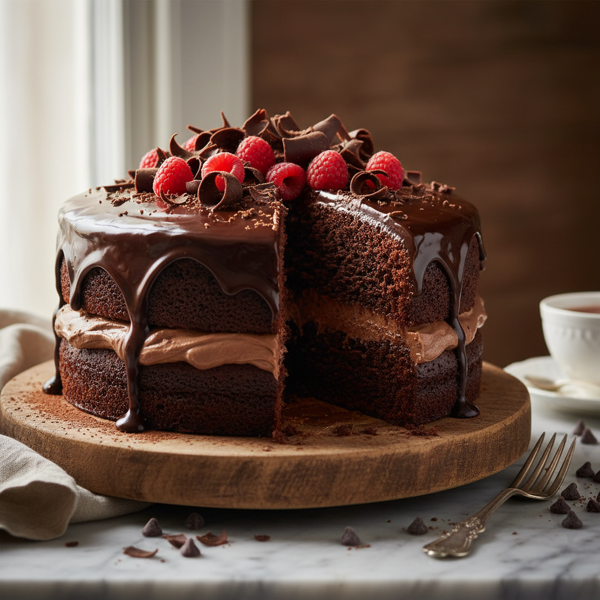 Decadent Double-Layer Chocolate Cake recipe