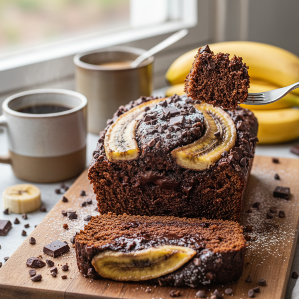 Decadent Double Chocolate Banana Bread recipe