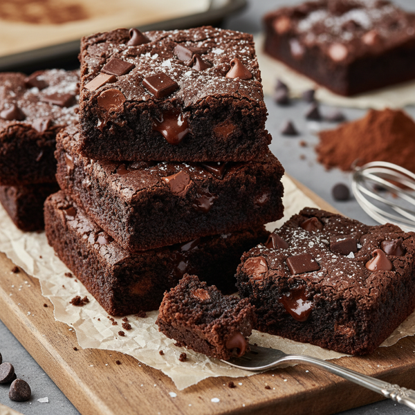 Decadent Double Chocolate Chip Brownies recipe