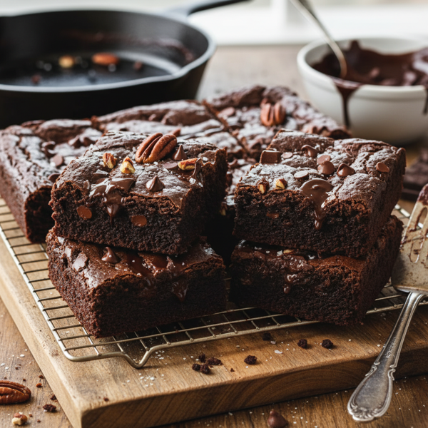 Decadent Double Chocolate Chunk Brownies recipe