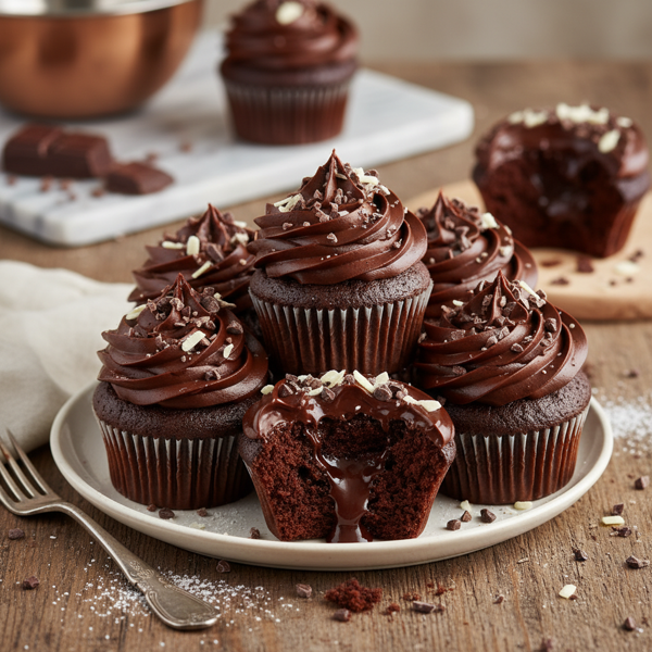 Decadent Double Chocolate Cupcakes recipe