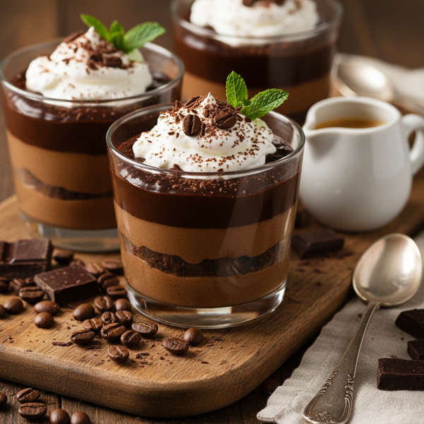 Decadent Double Chocolate Mocha Bliss Pudding recipe