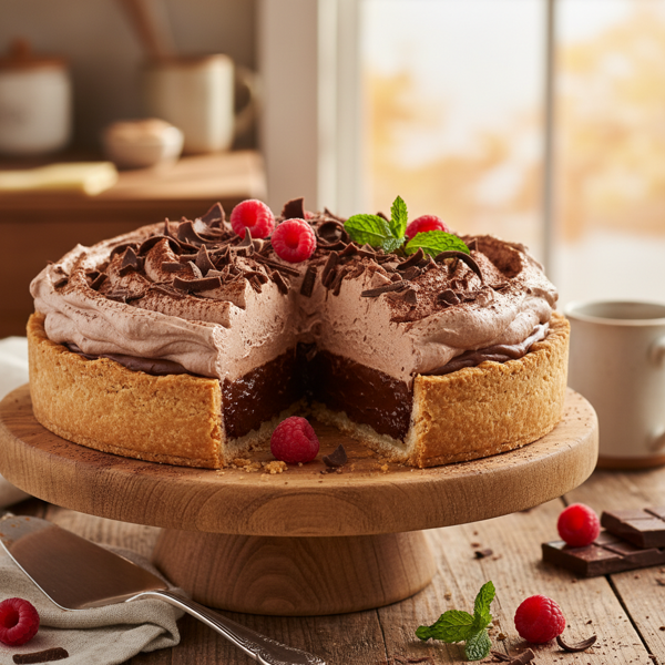 Decadent Double Layer Chocolate Cream Pie recipe