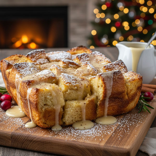 Decadent Eggnog French Toast Bake recipe