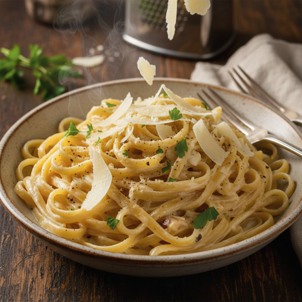 Decadent Fettuccine Alfredo with Fresh Parmesan recipe