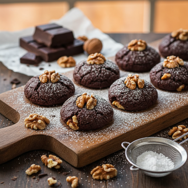 Decadent Flourless Chocolate-Walnut Delights recipe