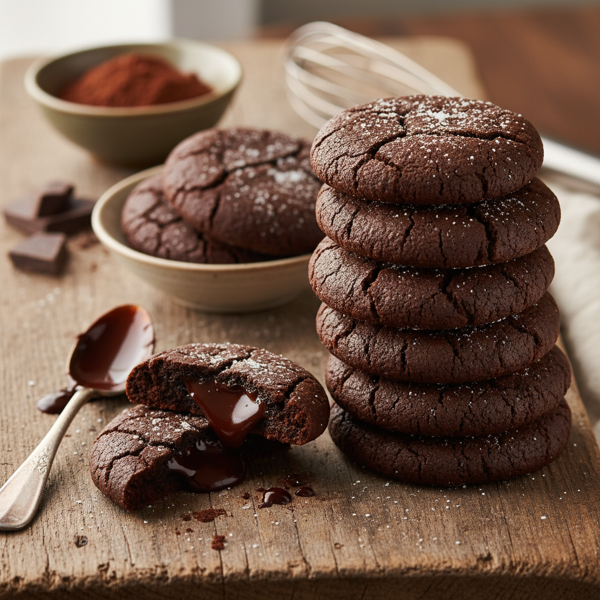 Decadent Flourless Chocolate Fudge Cookies recipe