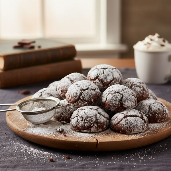 Decadent Flourless Chocolate Snowball Cookies recipe