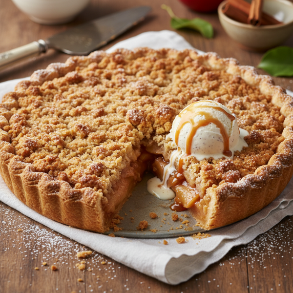 Decadent French Apple Crumb Pie recipe