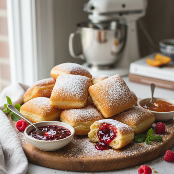 Decadent French Beignets with Jam Dipping Sauce recipe