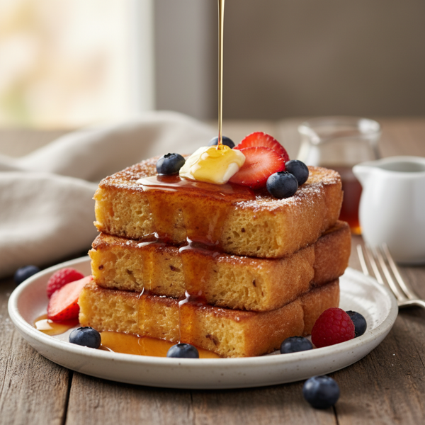 Decadent French Toast with Velvety Maple Syrup recipe