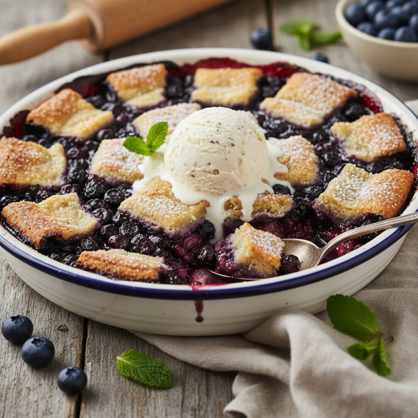 Decadent Fresh Blueberry Cobbler Delight recipe