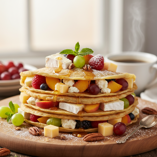 Decadent Fruit and Cheese Breakfast Crepes recipe