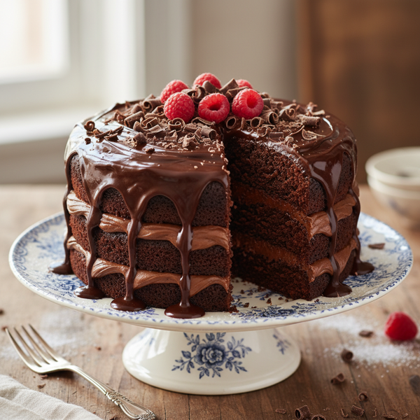 Decadent Fudge Buttermilk Chocolate Cake recipe