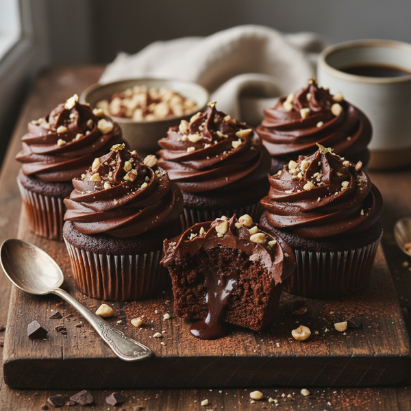 Decadent Fudgy Chocolate Cupcakes recipe