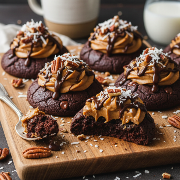 Decadent German Chocolate Brownie Cookies recipe