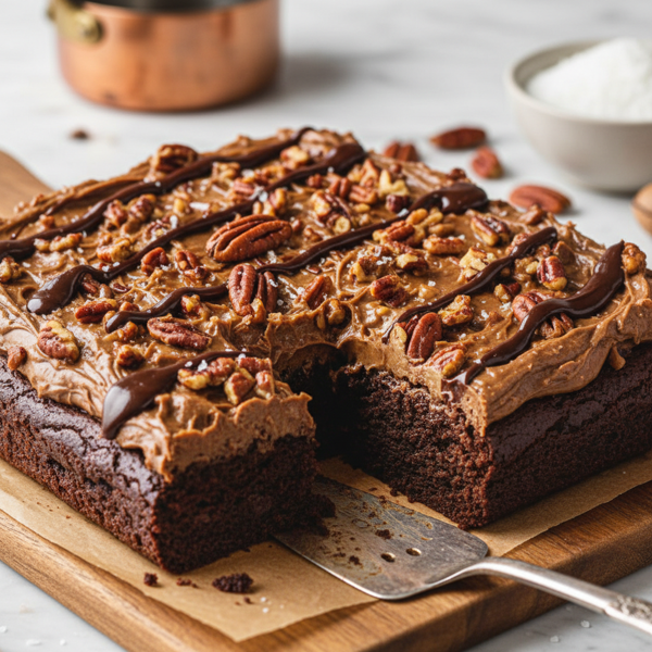 Decadent German Chocolate Brownies recipe