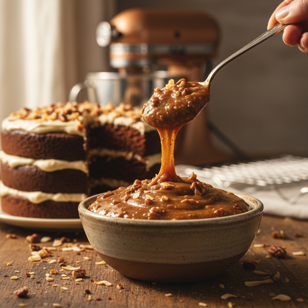 Decadent German Chocolate Cake Frosting recipe