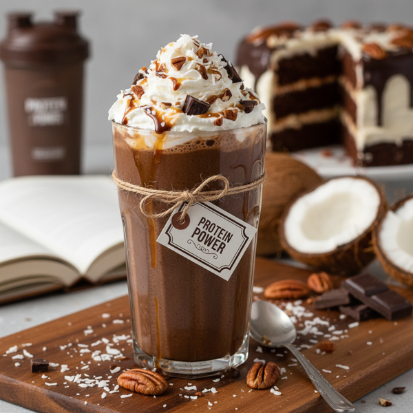 Decadent German Chocolate Cake Protein Shake recipe