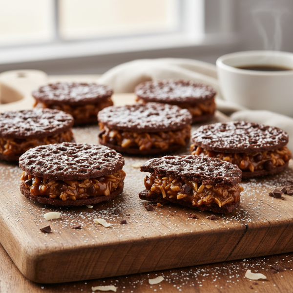 Decadent German Chocolate Lace Sandwich Cookies recipe