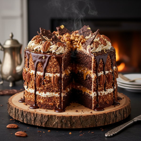 Decadent German Chocolate Surprise Cake recipe