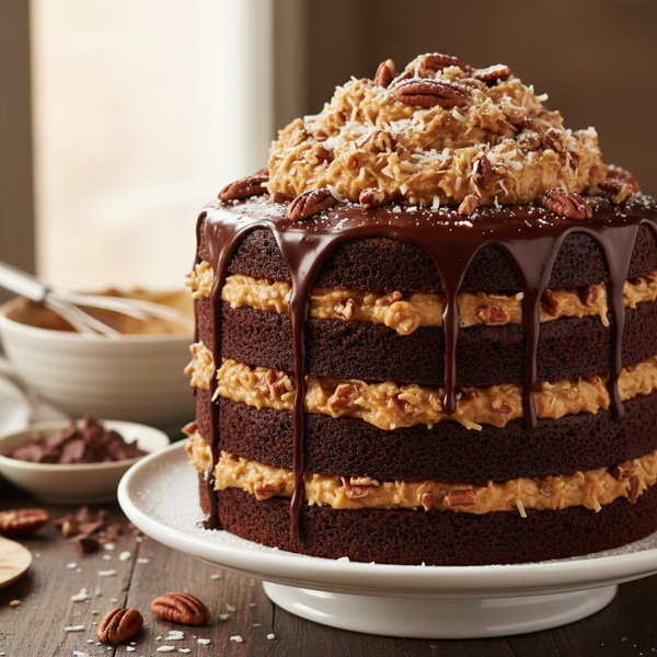Decadent German Sweet Chocolate Layer Cake recipe