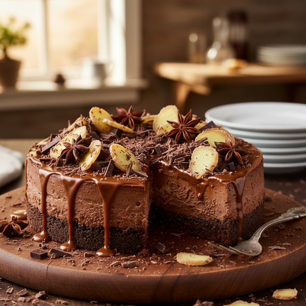 Decadent Ginger Chocolate Cheesecake recipe