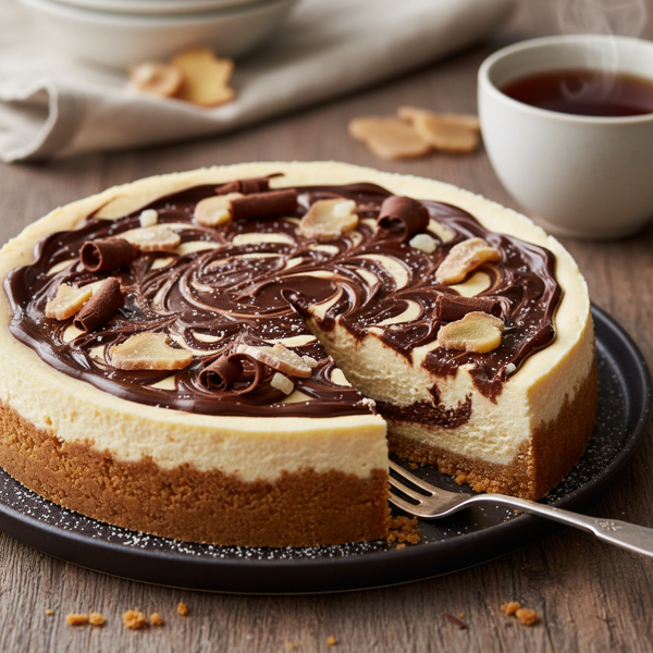 Decadent Ginger Chocolate Swirl Cheesecake recipe