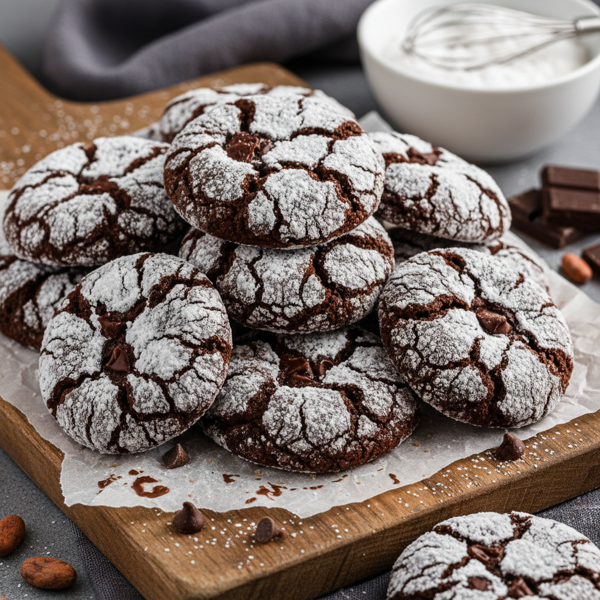 Decadent Gluten-Free Chocolate Crinkle Cookies recipe