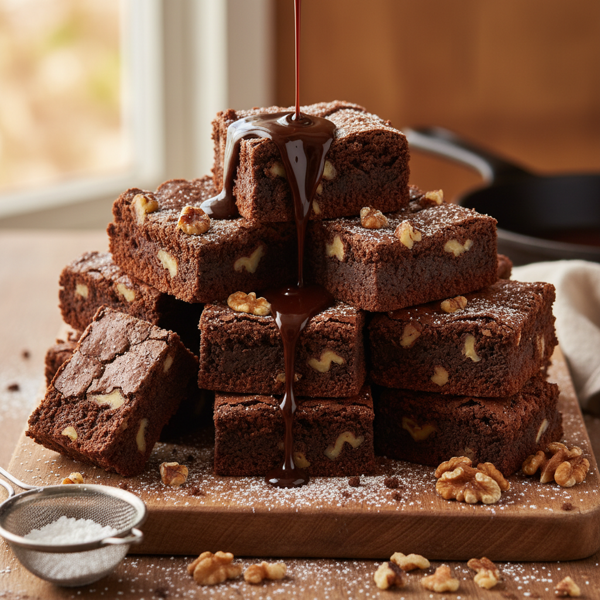 Decadent Gluten-Free Fudgy Walnut Brownies recipe