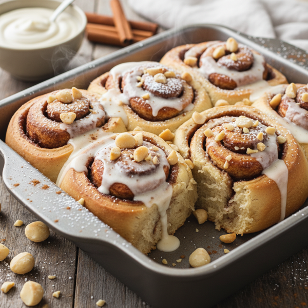 Decadent Gluten-Free Macadamia Nut Cinnamon Rolls recipe