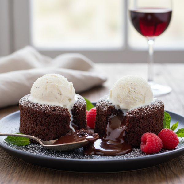 Decadent Gluten-Free Molten Chocolate Cakes recipe