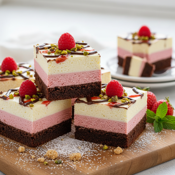 Decadent Gluten-Free Neapolitan Delight Squares recipe