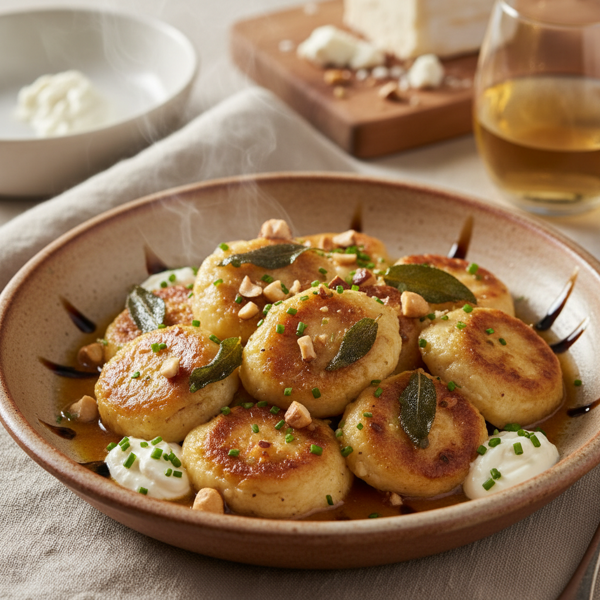 Decadent Goat Cheese Gnudi recipe