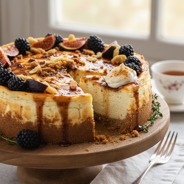 Decadent Goat Cheese and Gingersnap Cheesecake recipe